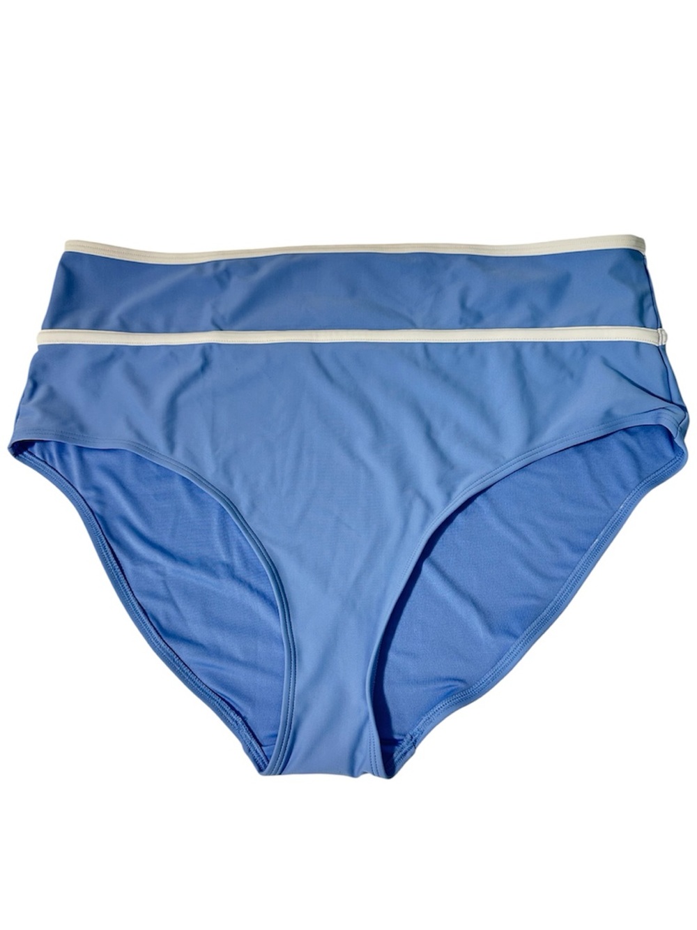 Old Navy NWT 2X Light Blue Bikini Bottom with White Waist Trim high waisted